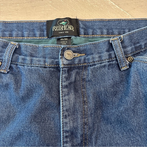 RedHead Relaxed Blue Denim Jeans Lined Work Blue Collar - Picture 4 of 10
